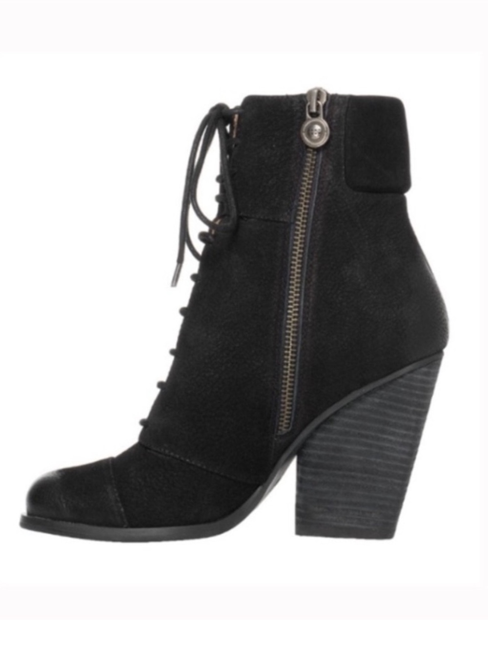 New! Leon Max Matrix Black Heeled Ankle Boots | 10